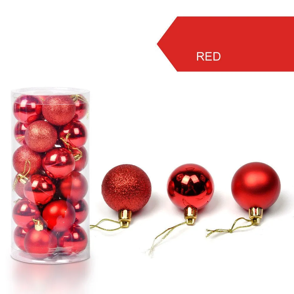 24Pcs Christmas Balls Ornaments for Xmas Christmas Tree - Shatterproof Christmas Tree Decorations Hanging Ball for Holiday Wedding Party Decoration