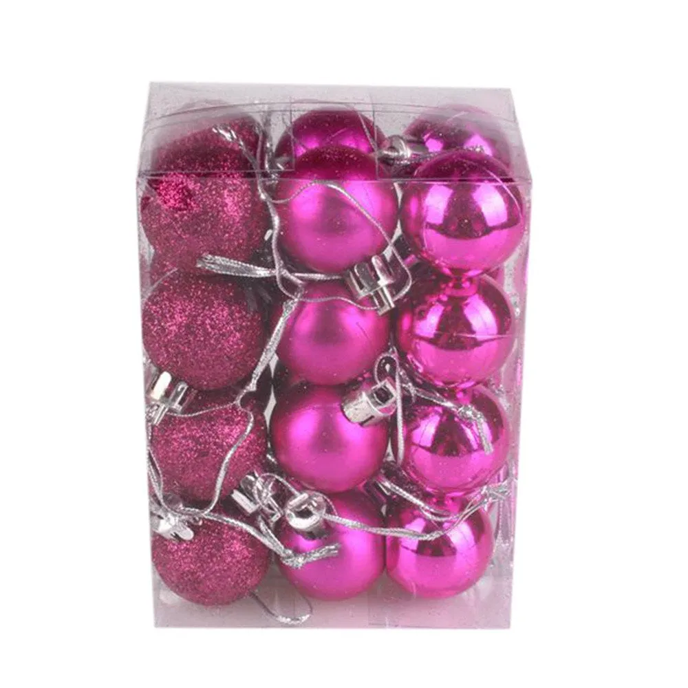 24Pcs Christmas Balls Ornaments for Xmas Christmas Tree - Shatterproof Christmas Tree Decorations Hanging Ball for Holiday Wedding Party Decoration