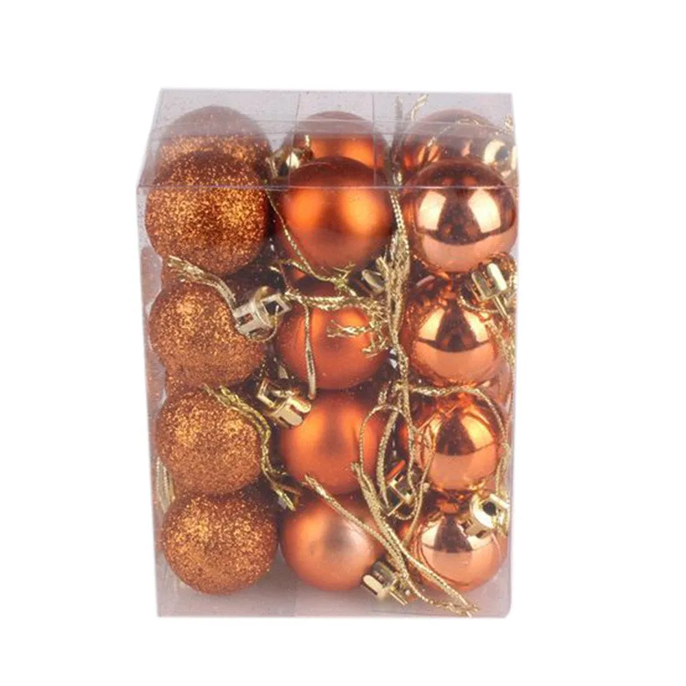 24Pcs Christmas Balls Ornaments for Xmas Christmas Tree - Shatterproof Christmas Tree Decorations Hanging Ball for Holiday Wedding Party Decoration