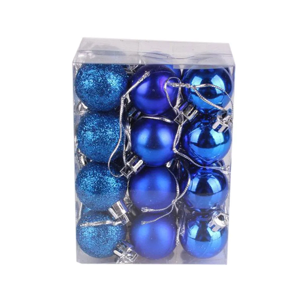 24Pcs Christmas Balls Ornaments for Xmas Christmas Tree - Shatterproof Christmas Tree Decorations Hanging Ball for Holiday Wedding Party Decoration