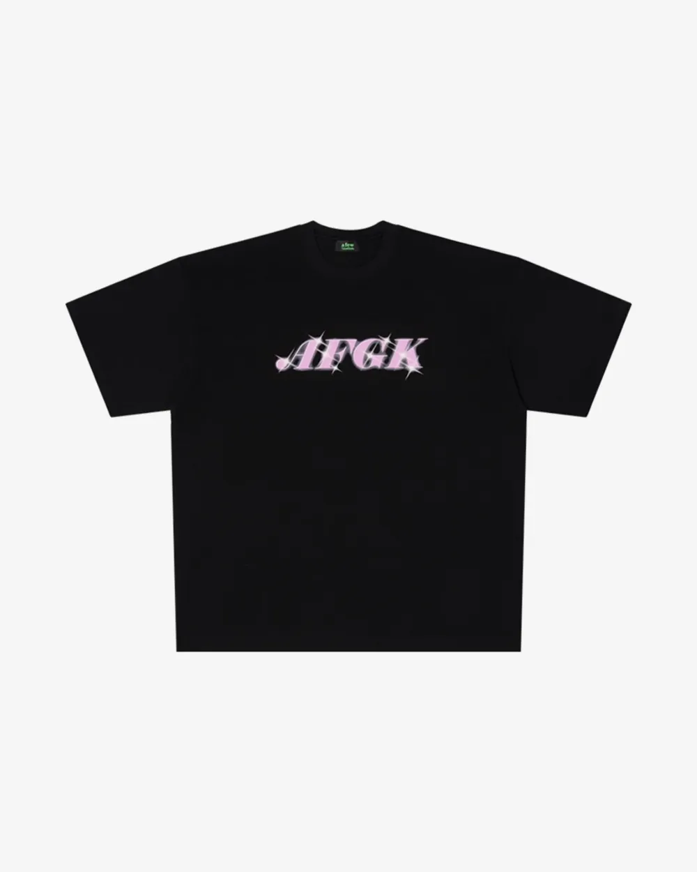 A FEW GOOD KIDS SS23 FLASH LOGO PINK BLACK TEE