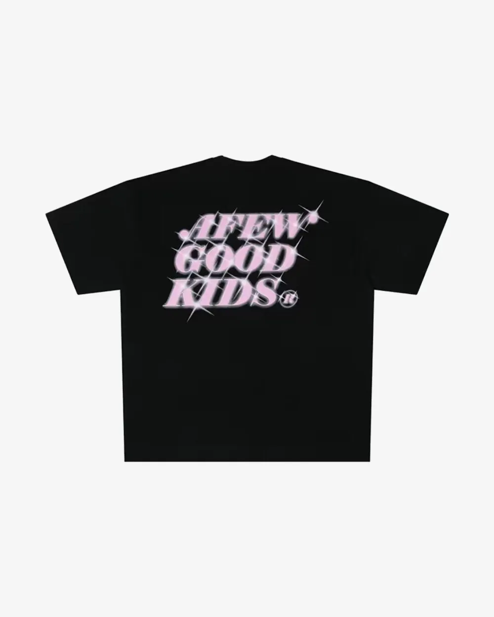 A FEW GOOD KIDS SS23 FLASH LOGO PINK BLACK TEE