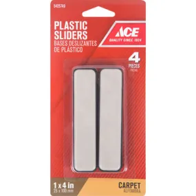 Ace Brown 4 in. Adhesive Plastic Sliders 4 pk