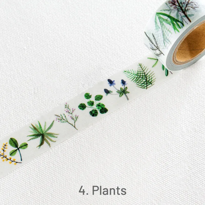 AIUEO Cartoon Animal Plant Fashion People Washi Tape