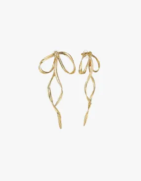 Allegra Bow Earrings - Gold