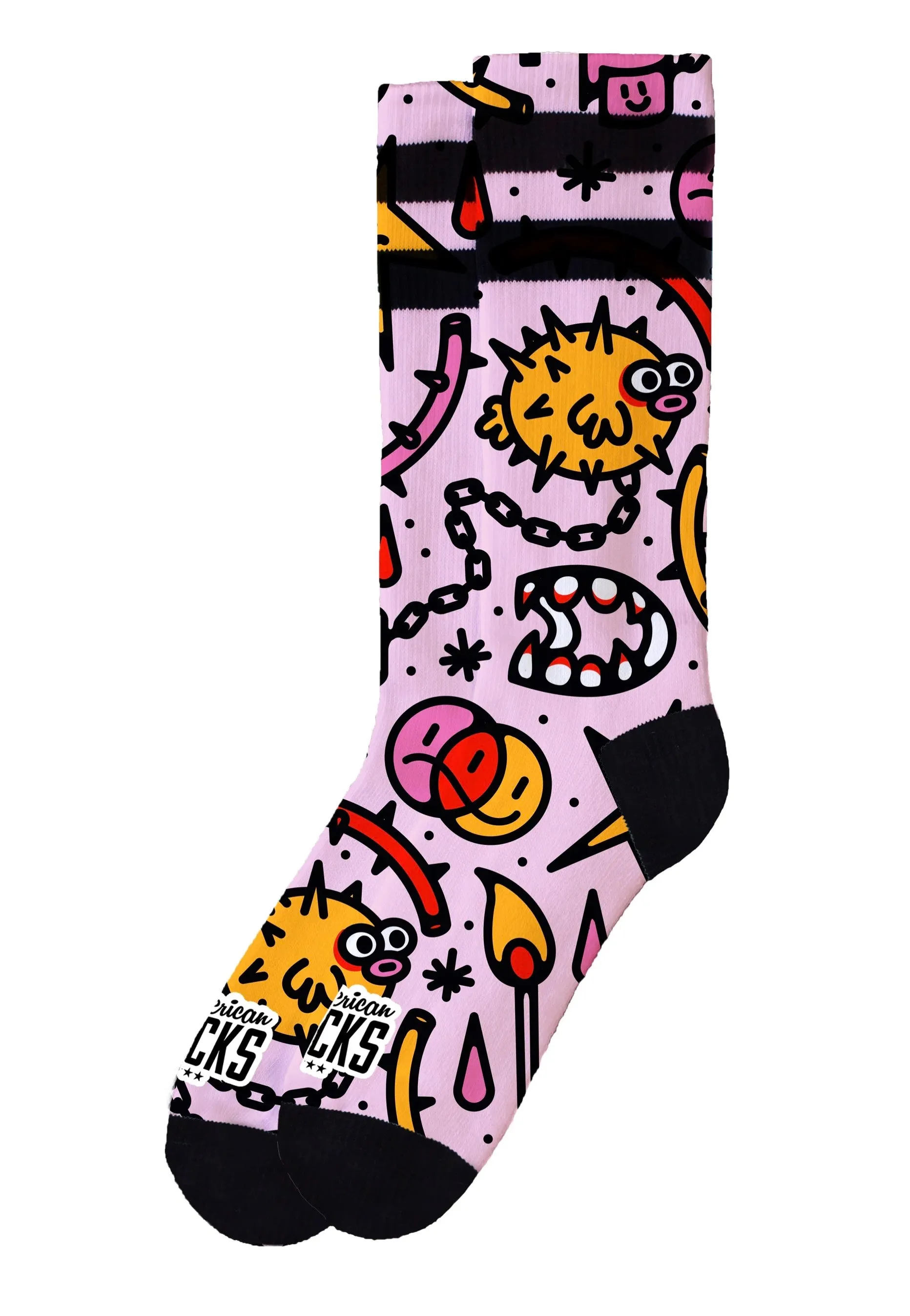 American Socks - Blowfish Mid High Pink - Socks