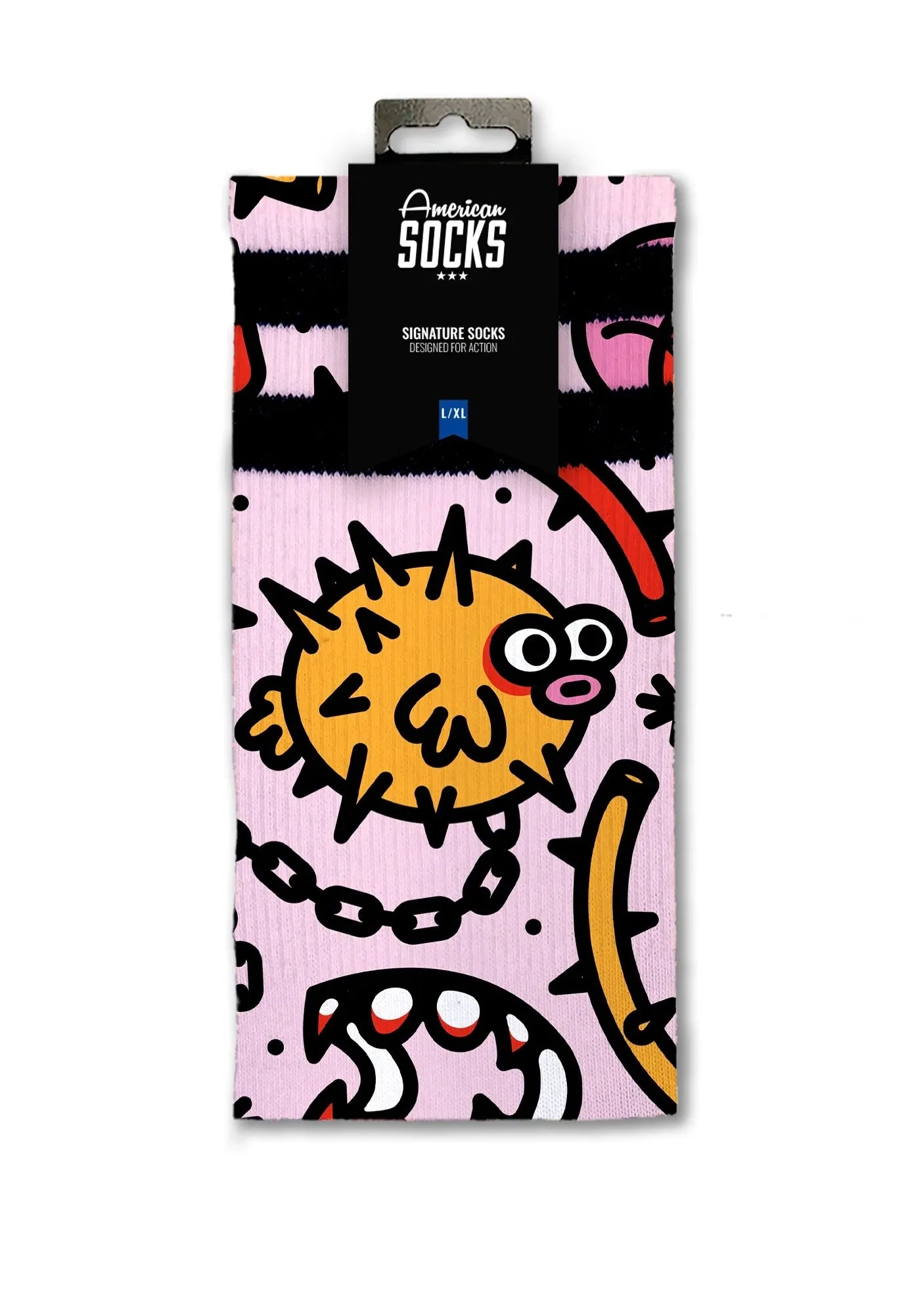 American Socks - Blowfish Mid High Pink - Socks