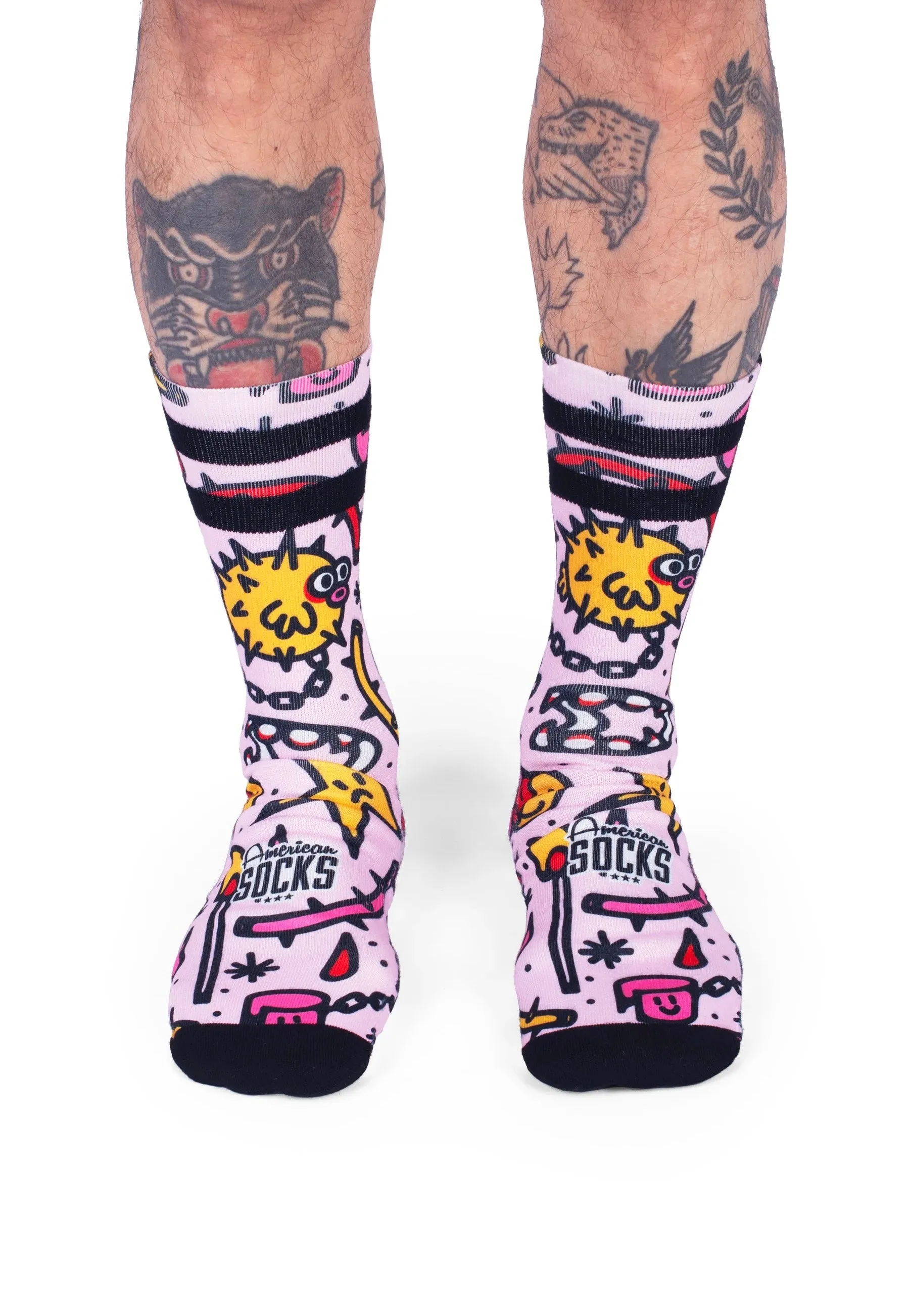 American Socks - Blowfish Mid High Pink - Socks