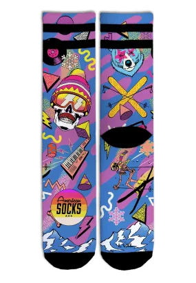 American Socks - Retro Blizzard Mid High Pink - Socks