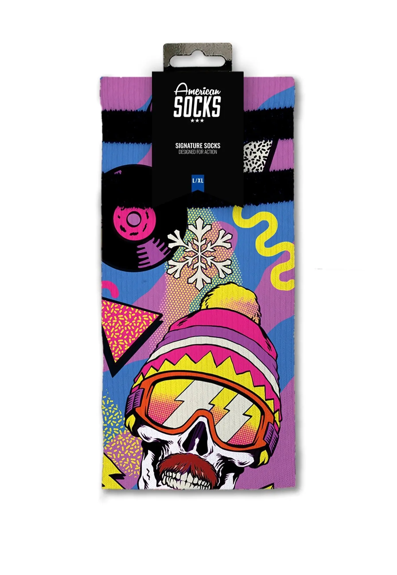 American Socks - Retro Blizzard Mid High Pink - Socks