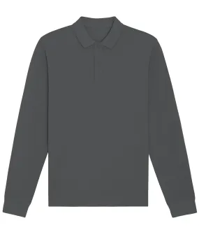 Anthracite - Prepster long sleeve unisex polo (STPU332)