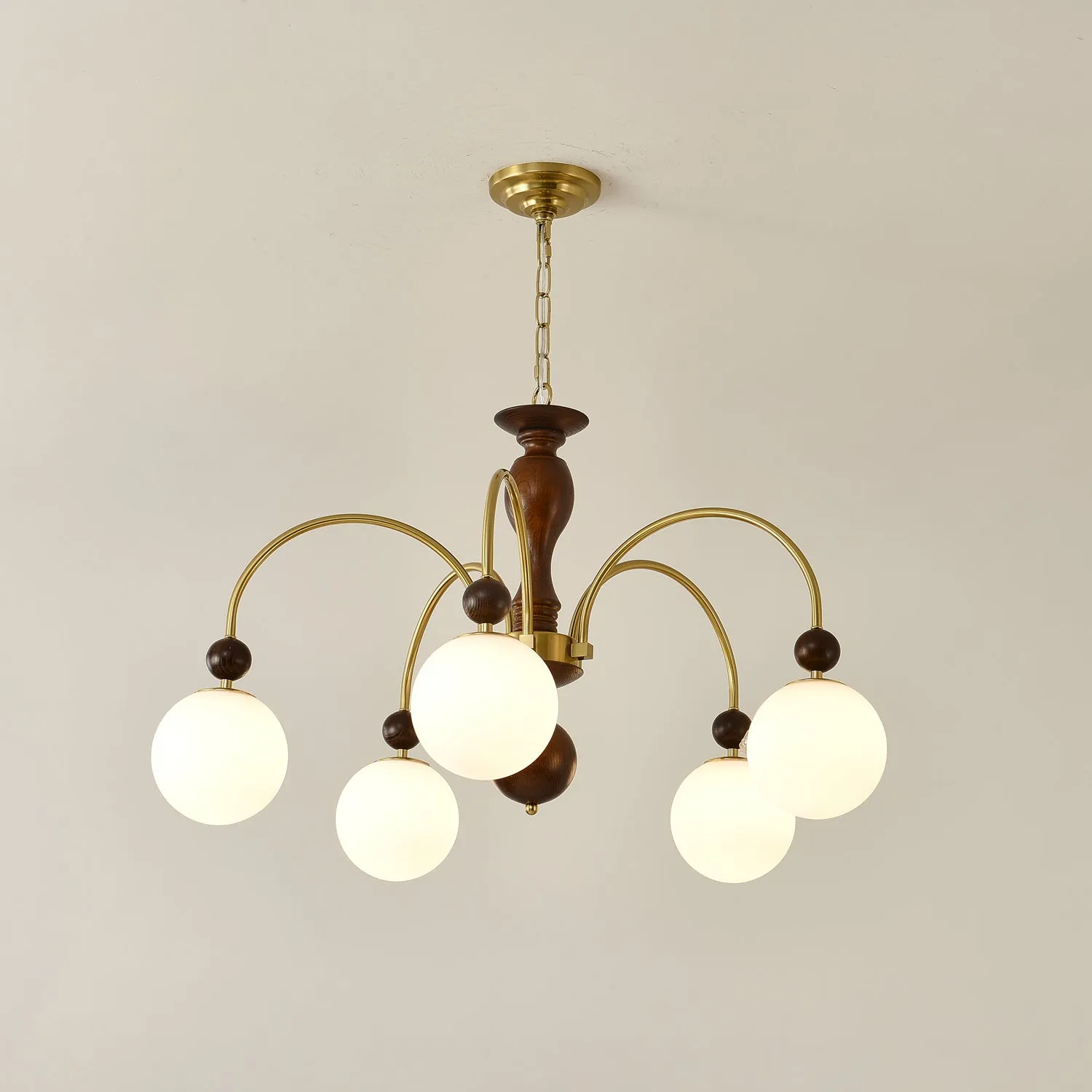 Archway Walnut Color Chandelier