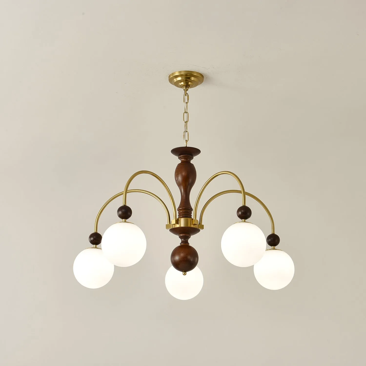 Archway Walnut Color Chandelier