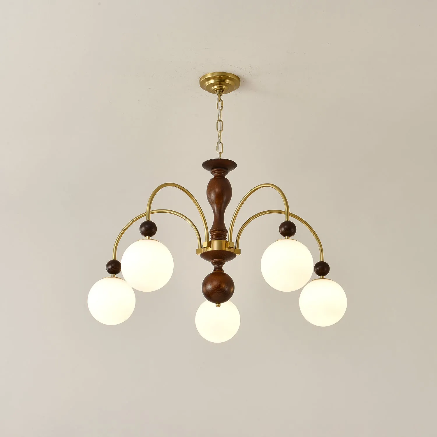 Archway Walnut Color Chandelier