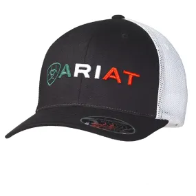 Ariat Men's Mexican Flag Black Ball Cap A300012201