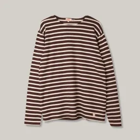 ARMOR LUX HERITAGE BRETON L/S T-SHIRT - ACAJOU/NATURE