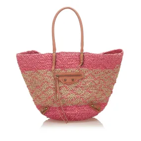 Balenciaga Panier Raffia Tote Bag (SHG-18408)