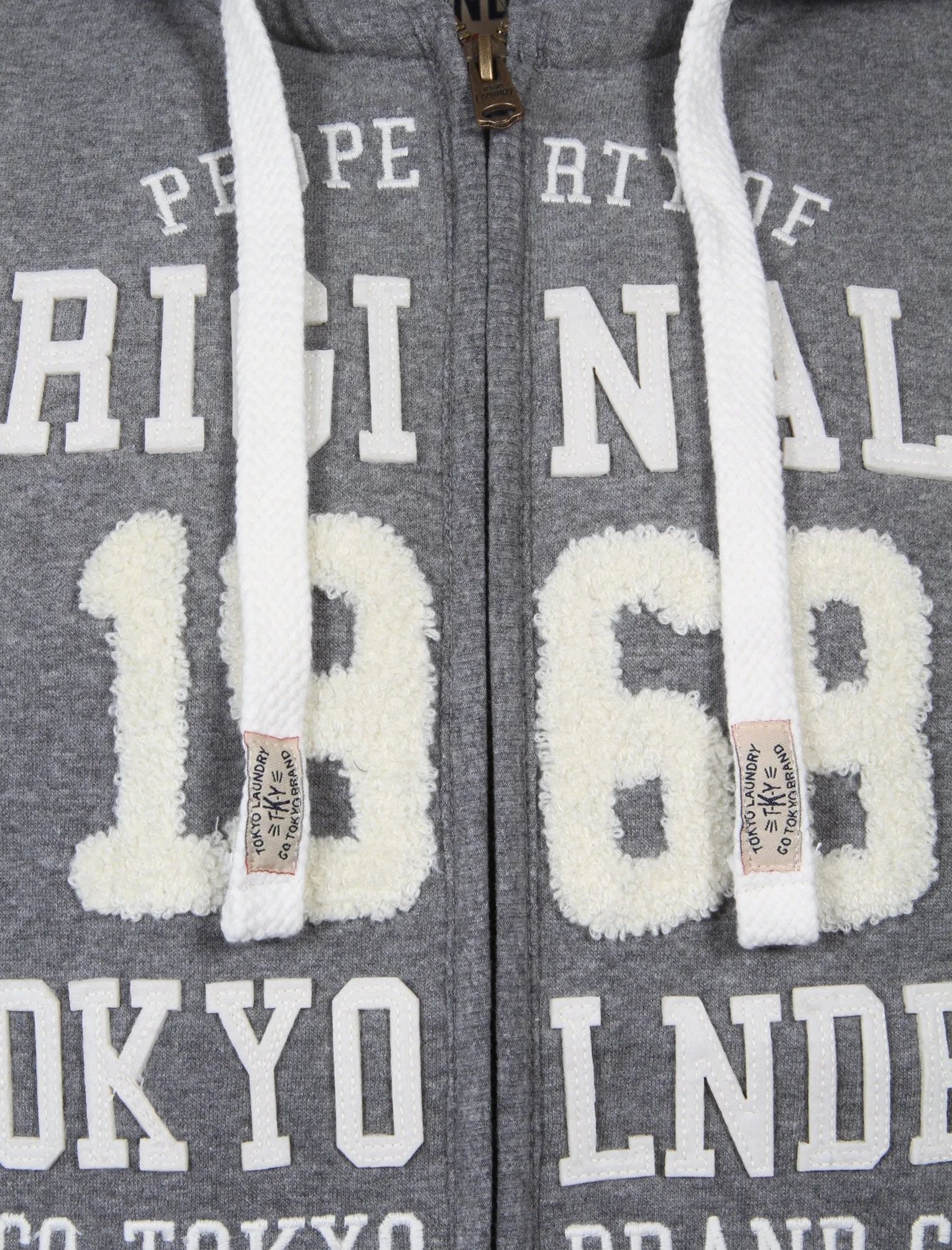 Baracoa Point Zip Through Hoodie in Mid Grey Marl - Tokyo Laundry