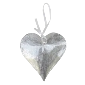 Big Silver Heart Ornament