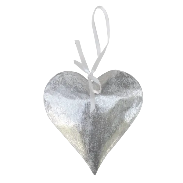 Big Silver Heart Ornament