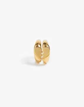 Broken Heart Ring - Gold Plated