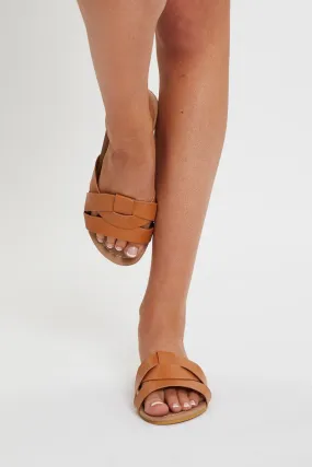 Brown Cut Out Flat Sliders