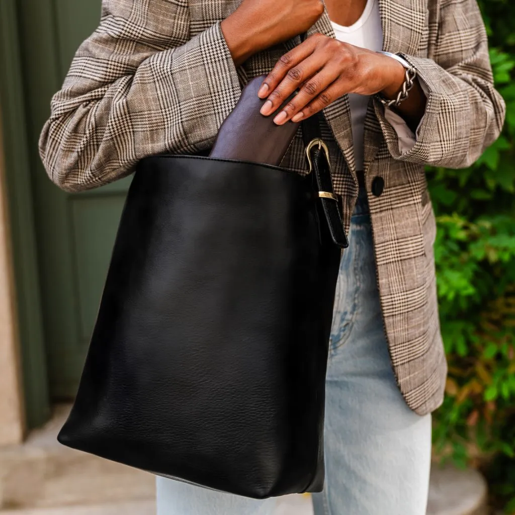 Bucket Bag | Black & Gold