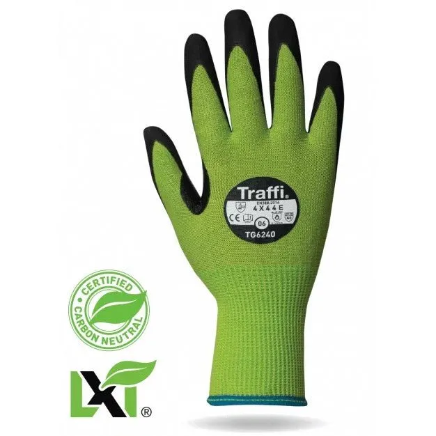 Carbon Neutral Gloves Traffi LXT Nitrile Palm PK 10 Pair