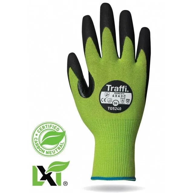 Carbon Neutral Gloves Traffi LXT Nitrile Palm PK 10 Pair