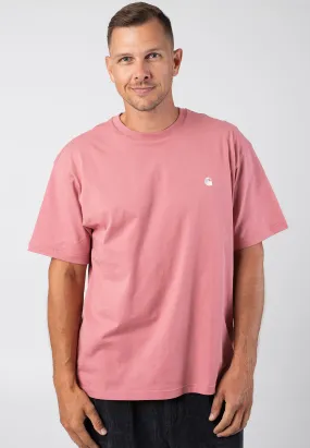 Carhartt WIP - Madison Dusty Rose / White - T-Shirt