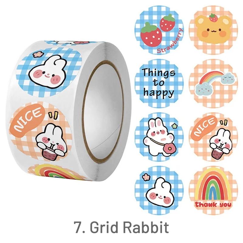 Cartoon Bear Round Label Tape