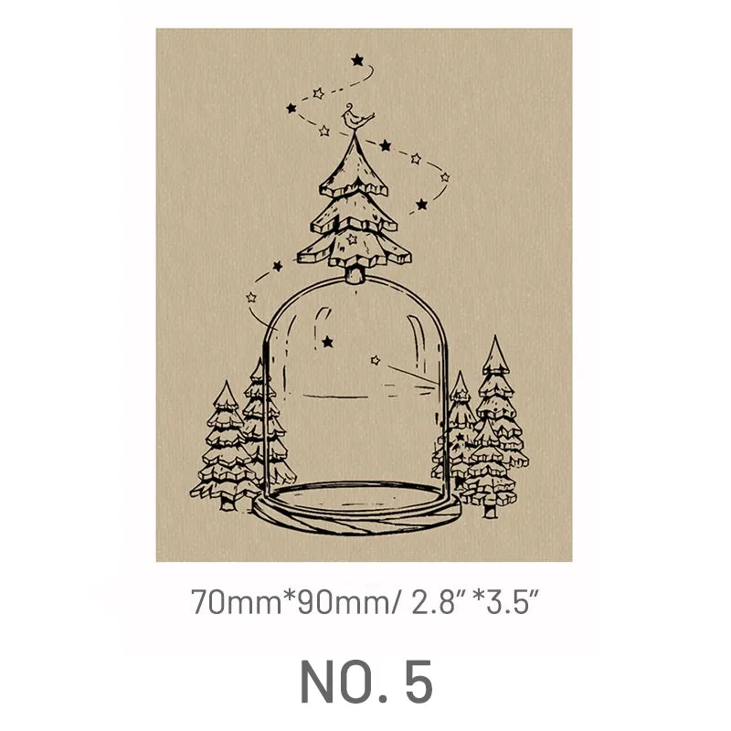 Cartoon Crystal Ball Rubber Stamp