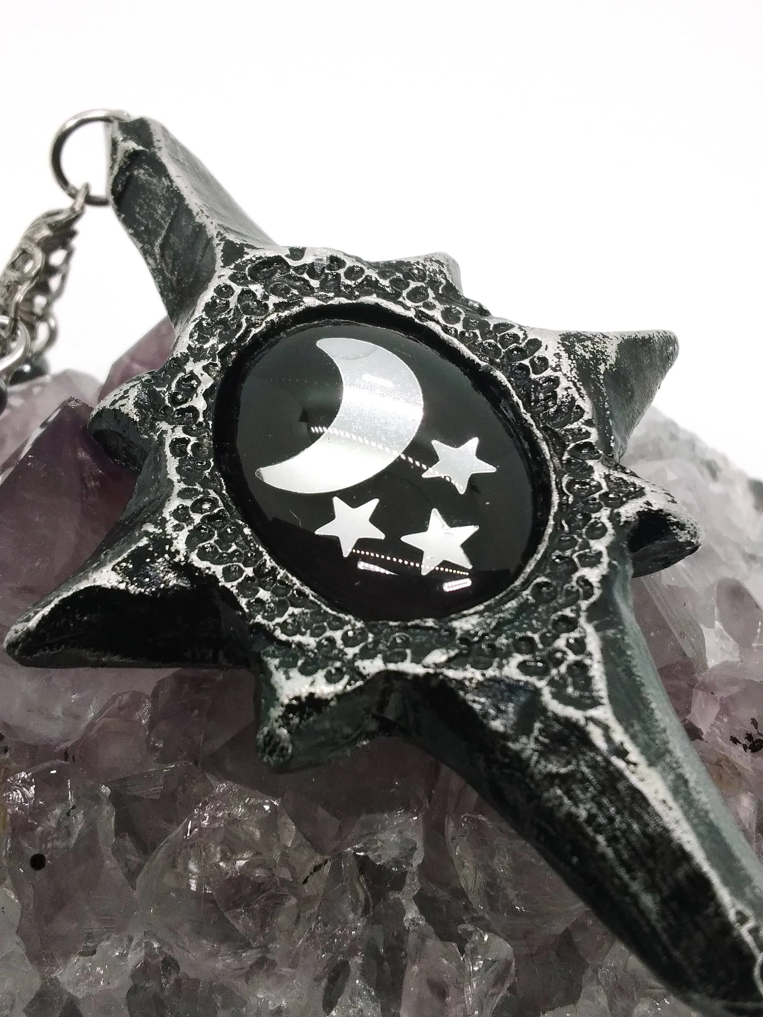 Celestial Moon and Stars Necklace