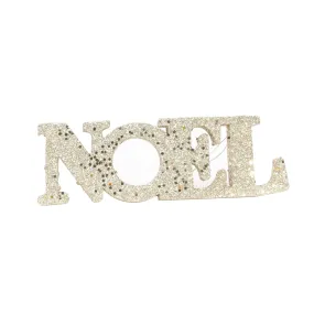 Champagne Glitter Noel Hanging Decoration (L25cm x H8.5cm)