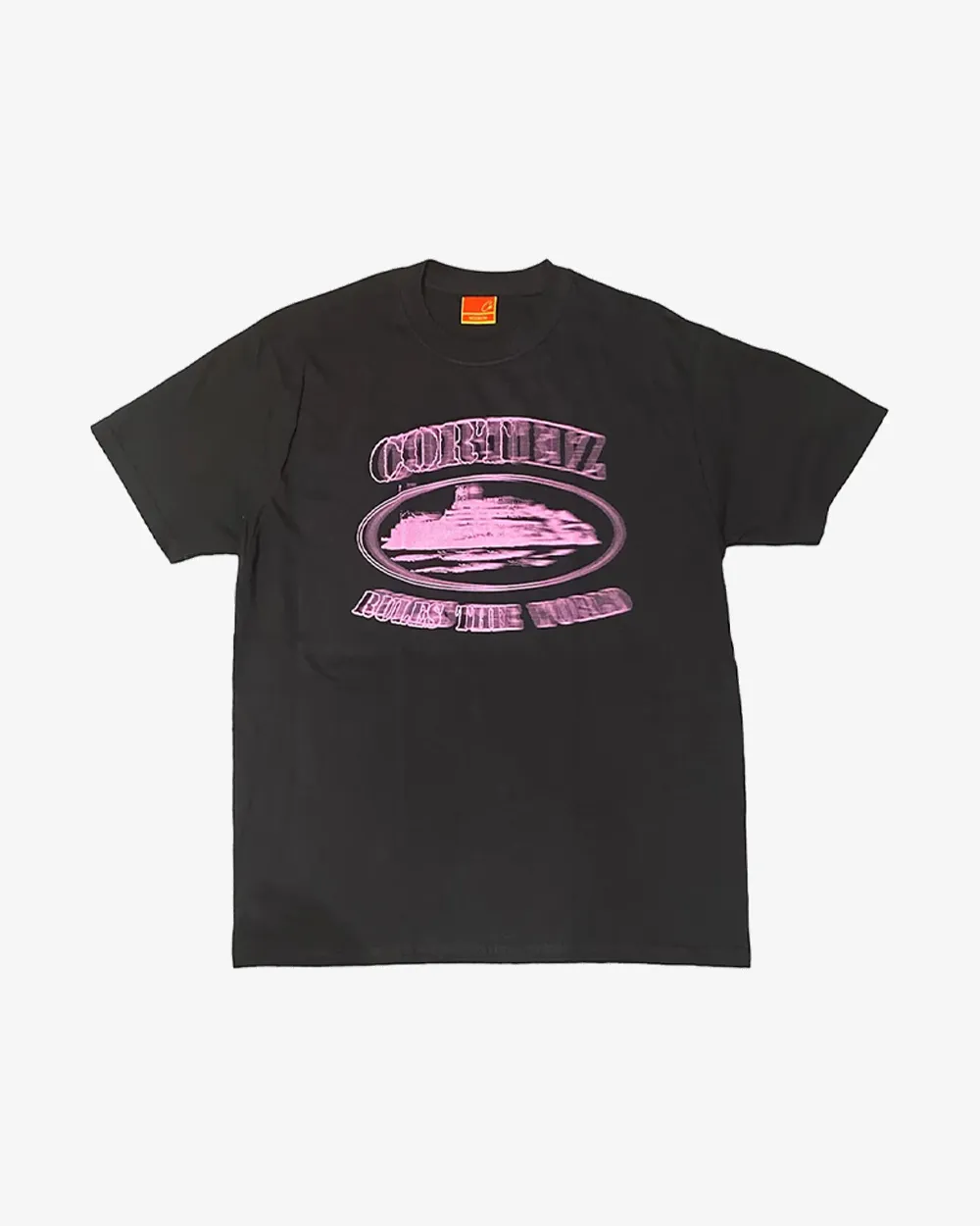 CORTEIZ PINK BLUR ALCATRAZ BLACK TEE