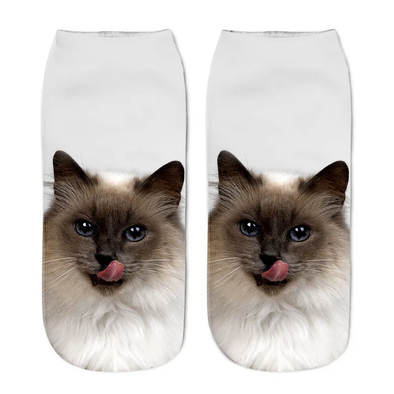 Cotton Ankle Cute Cat Socks