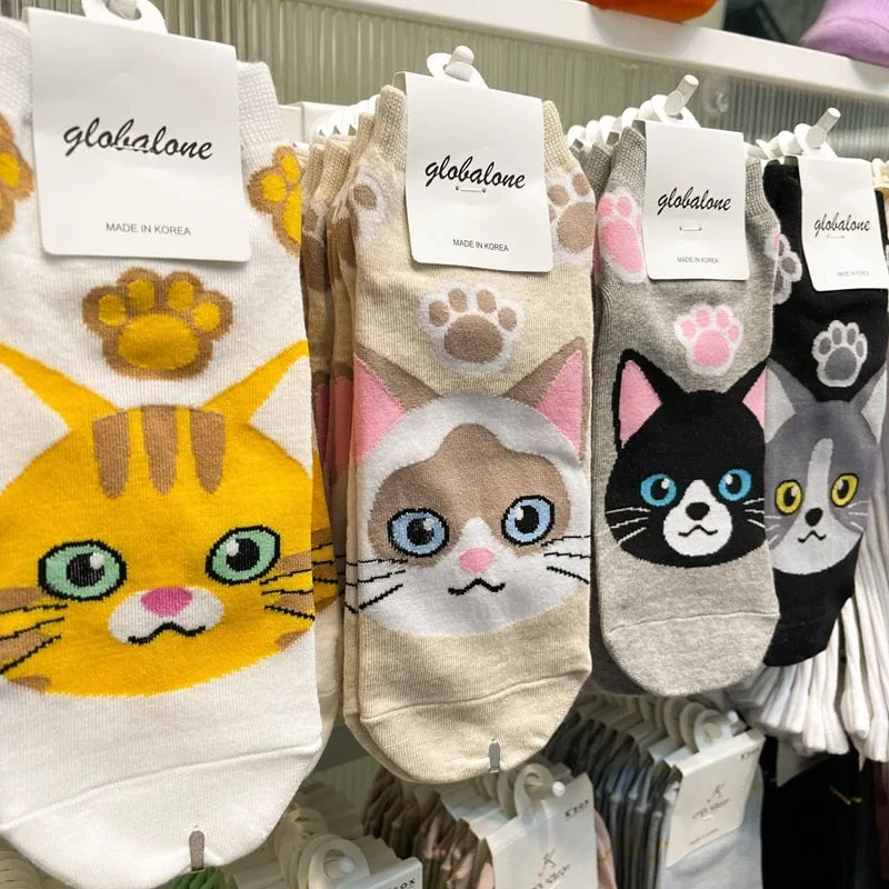 Cotton Ankle Cute Cat Socks