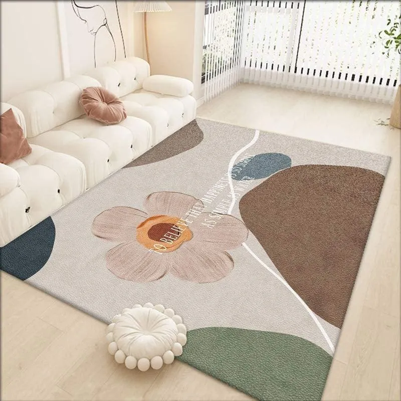 Cozy Cartoon Printed Polyester Table Carpet - Various Sizes and Non-Slip