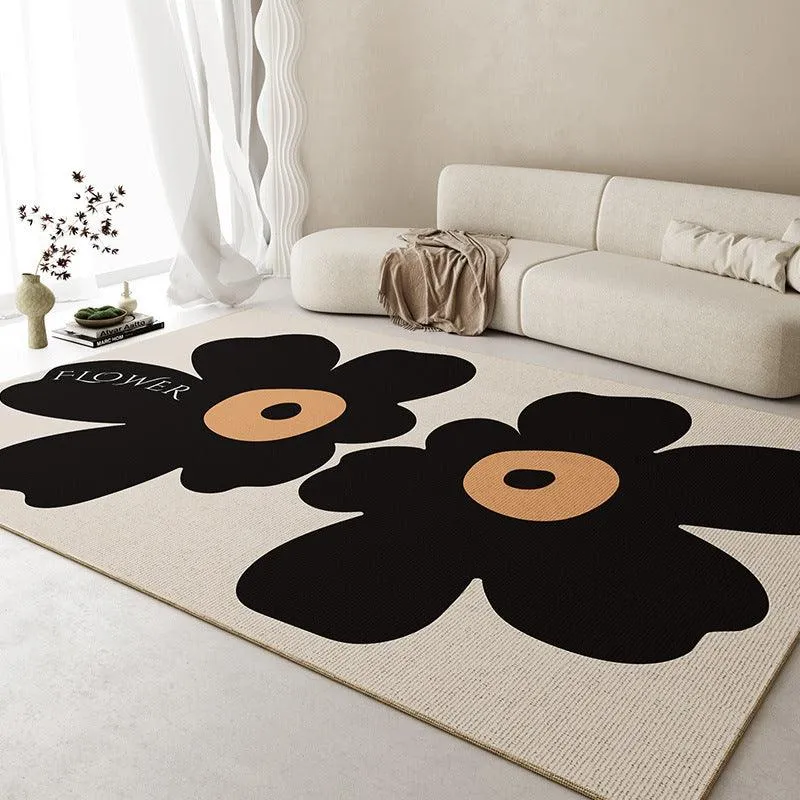 Cozy Cartoon Printed Polyester Table Carpet - Various Sizes and Non-Slip