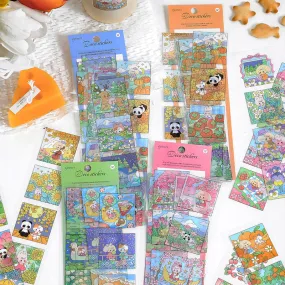 Cute Cartoon Animal Four Seasons Clear Transparent Sticker