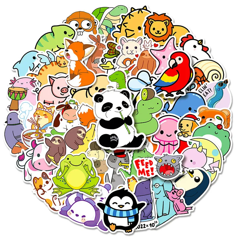 Cute Cartoon Animal Kid Journal Vinyl Sticker