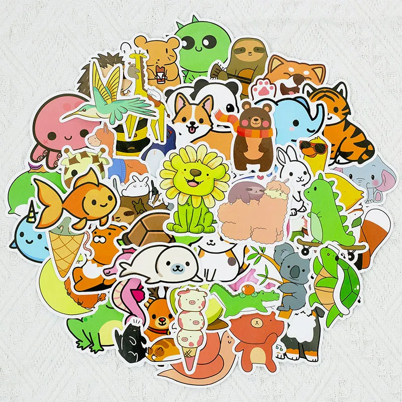 Cute Cartoon Animal Kid Journal Vinyl Sticker