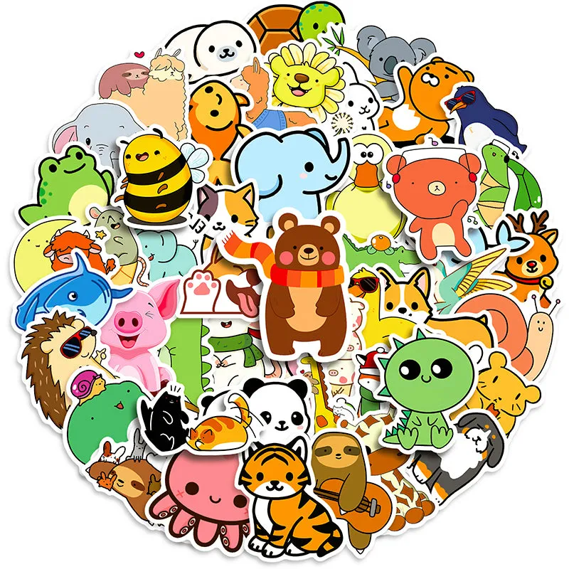 Cute Cartoon Animal Kid Journal Vinyl Sticker