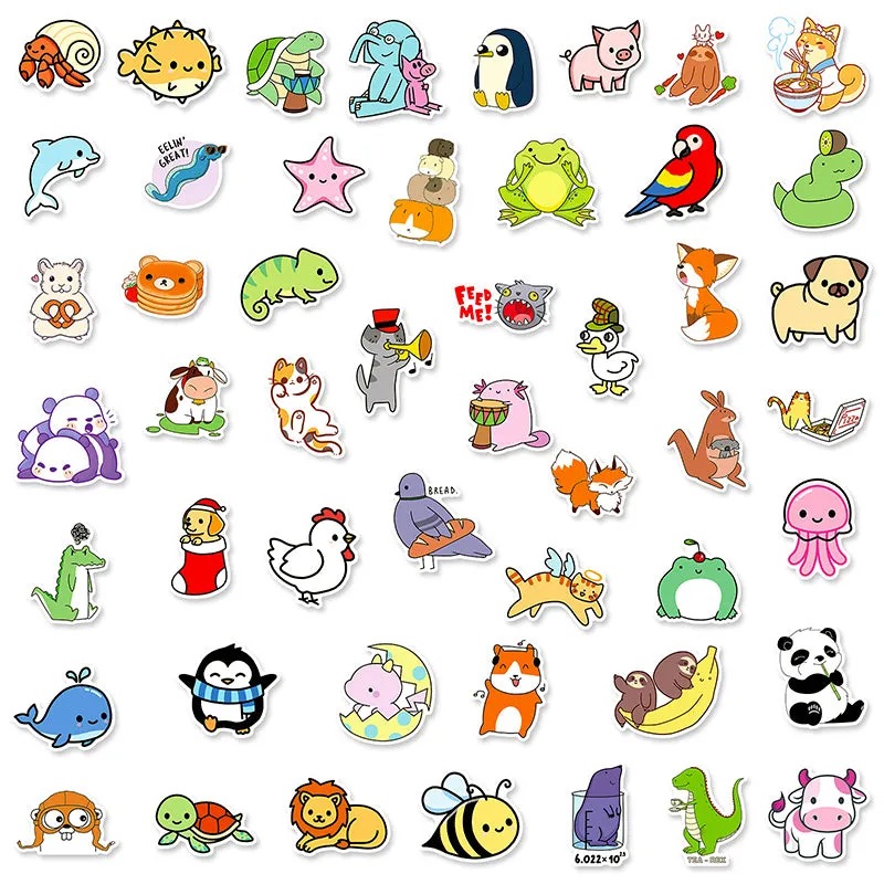 Cute Cartoon Animal Kid Journal Vinyl Sticker