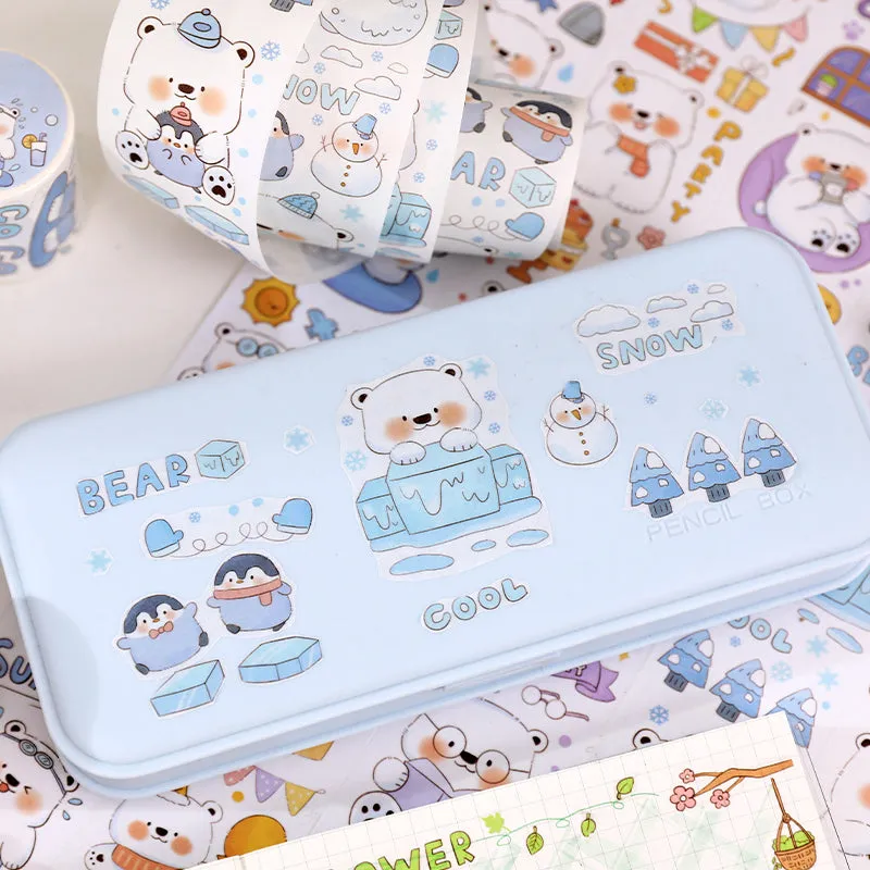 Cute Cartoon Animal White Bear Washi Tape