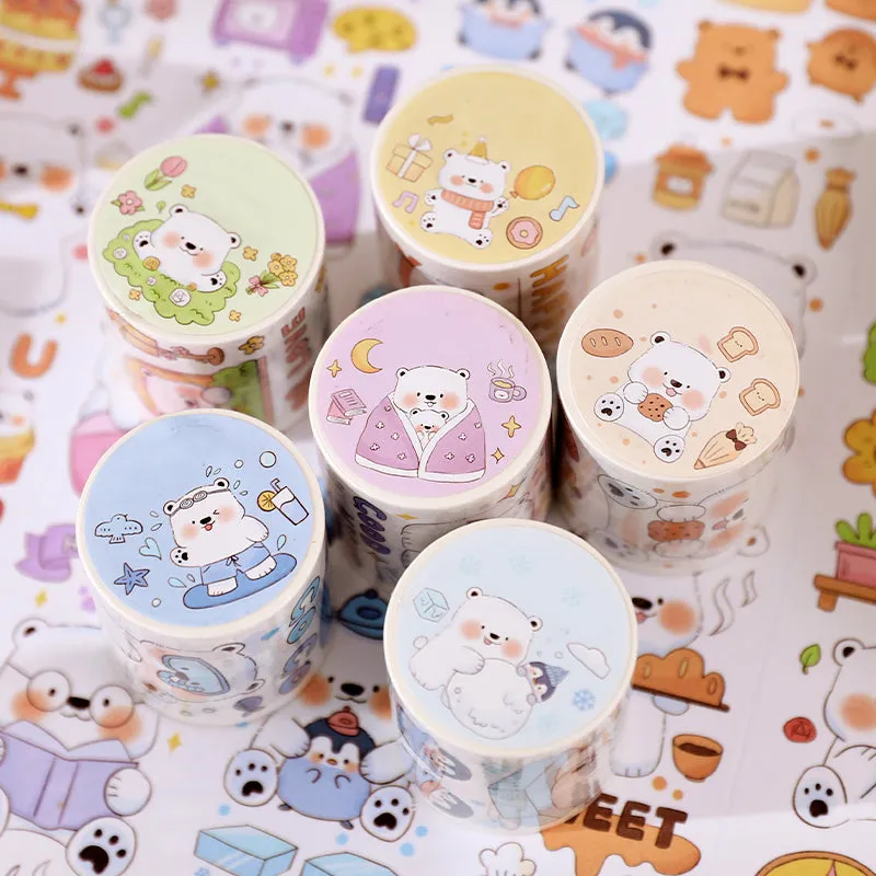 Cute Cartoon Animal White Bear Washi Tape