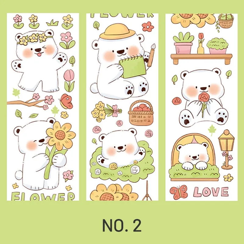 Cute Cartoon Animal White Bear Washi Tape