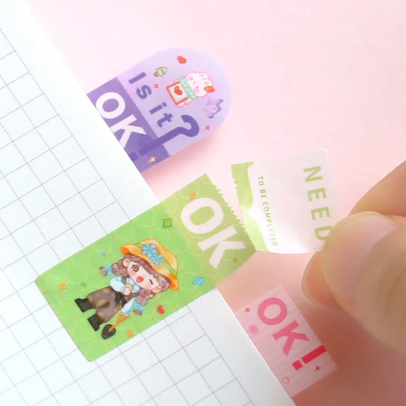 Cute Cartoon Waterproof Tearable Note Stickers