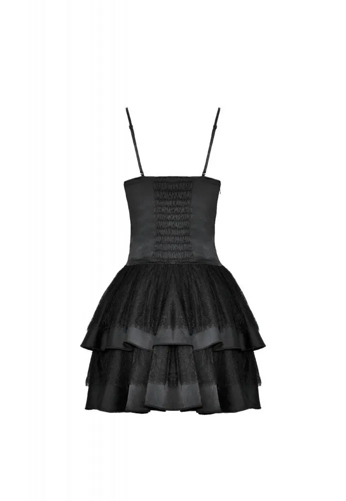 Dark In Love - Black Pink Doll Frilly - Dress