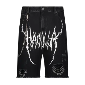 DEMON JEAN SHORT BLACK